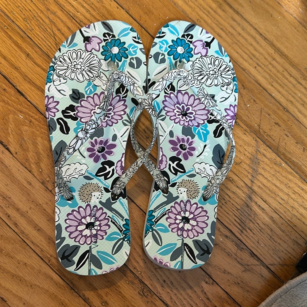 Vera Bradley “Penelope’s Garden” Flip-Flops